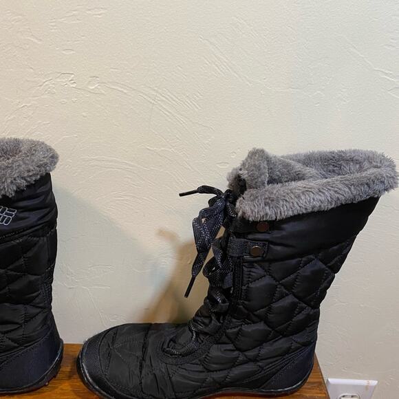 Columbia Black Waterproof Faux Fur Lined Boots 200 Grams Size 7 - Picture 5 of 9
